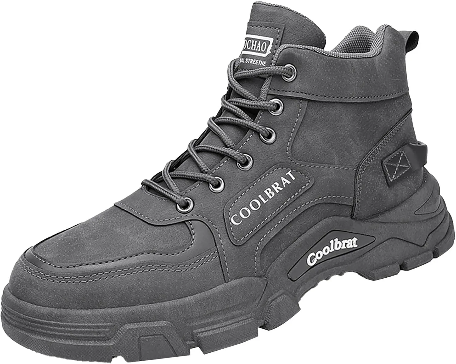 Work Boots for Men Steel Toe Hiking Sneakers Zip Up Fur Lined Workout Shoes for Women Composite Toe Slip On Platform Shoes Lightweight Comfortable Hike Grounded Footwear