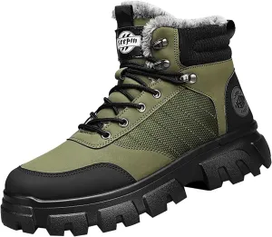Work Boots for Men Waterproof Hiking Sneakers Ankle Booties Women's Safety Shoes Waterproof Winter Backpacking Snow Botas Warm Water Hike Grounded Footwear