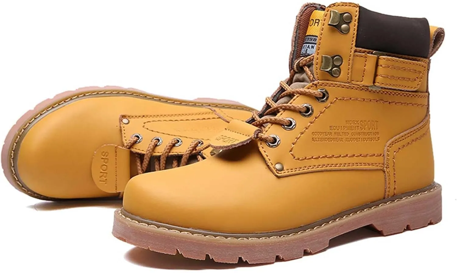 Work Boots for Men Waterproof Hiking Sneakers Shoes with Fur Lined Workout Shoes for Women Insulated Winter Outdoor Botas Waterproof Non Slip Hike Grounded Footwear