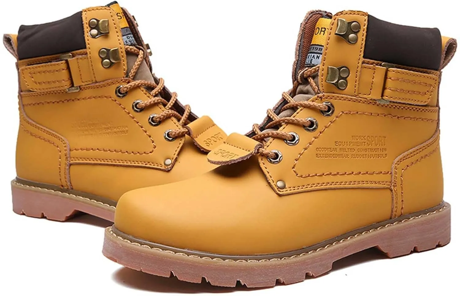 Work Boots for Men Waterproof Hiking Sneakers Shoes with Fur Lined Workout Shoes for Women Insulated Winter Outdoor Botas Waterproof Non Slip Hike Grounded Footwear