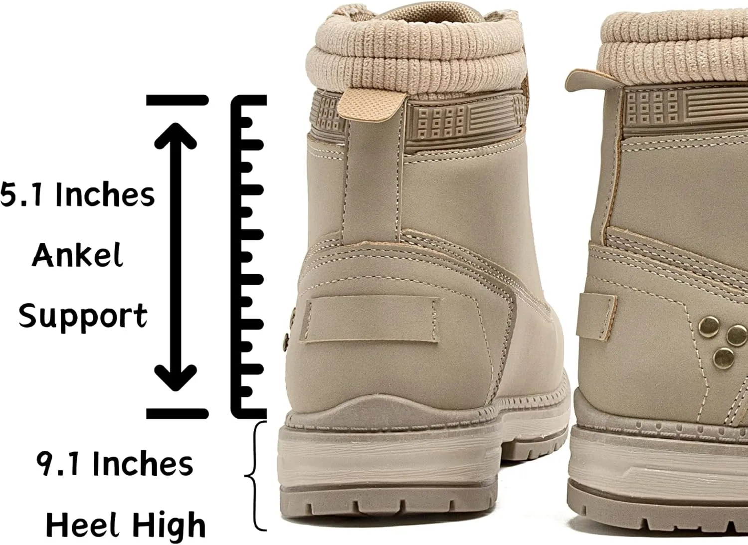 Work Hiking Boots Women - Comfortable Waterproof High Top Camping