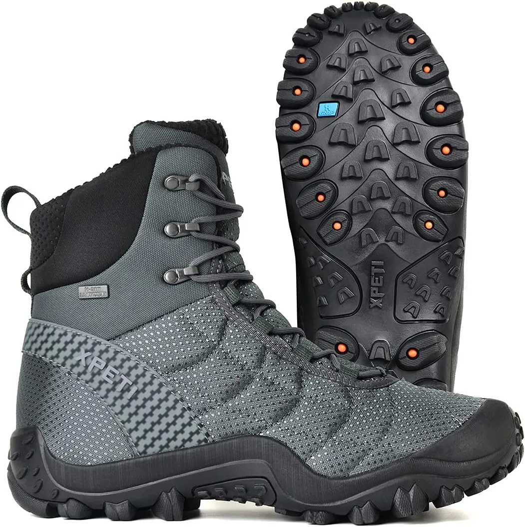 XPETI Mens Crest Thermo High-Top Winter Hiking Boots Waterproof Insulated