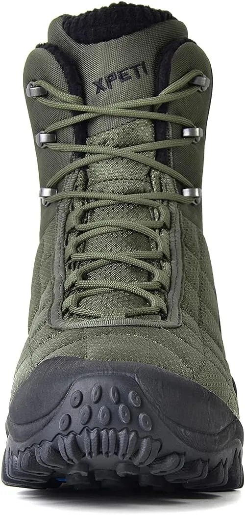 XPETI Mens Crest Thermo High-Top Winter Hiking Boots Waterproof Insulated