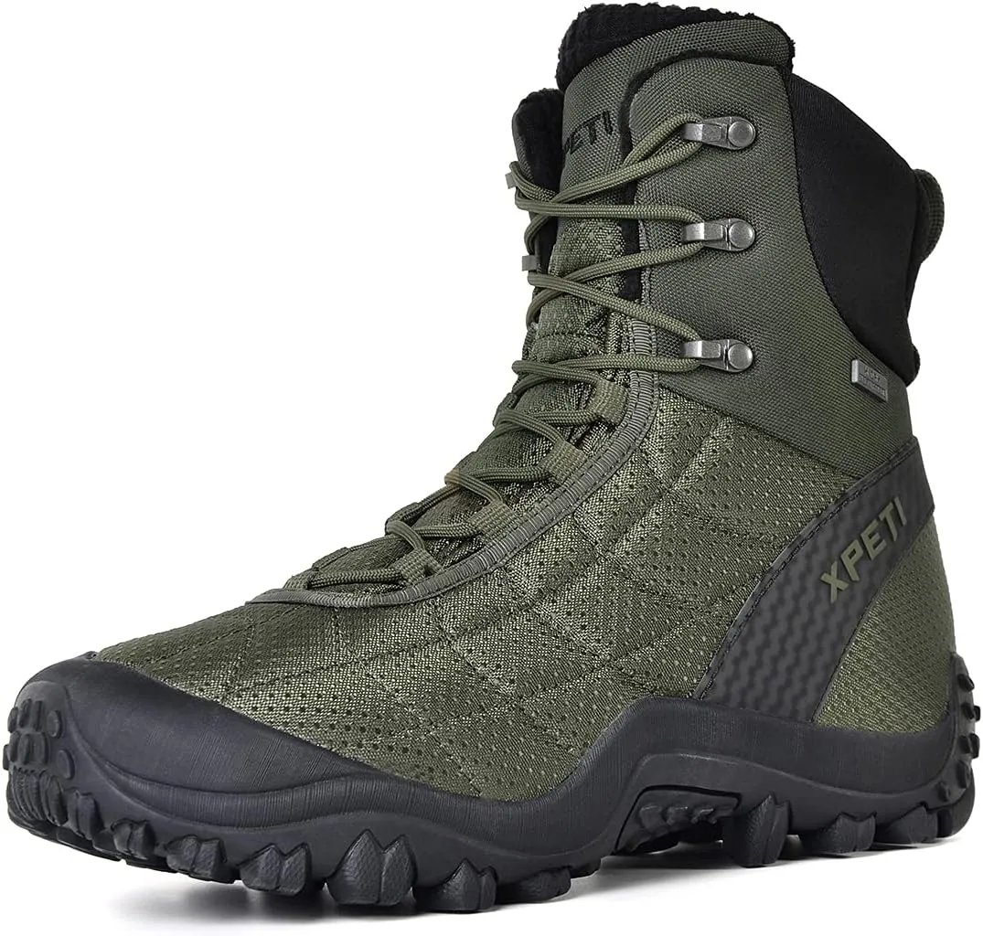 XPETI Mens Crest Thermo High-Top Winter Hiking Boots Waterproof Insulated