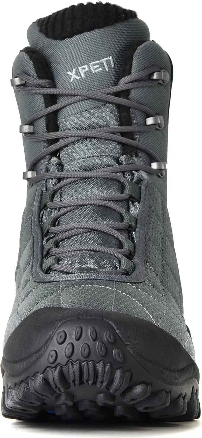 XPETI Mens Crest Thermo High-Top Winter Hiking Boots Waterproof Insulated
